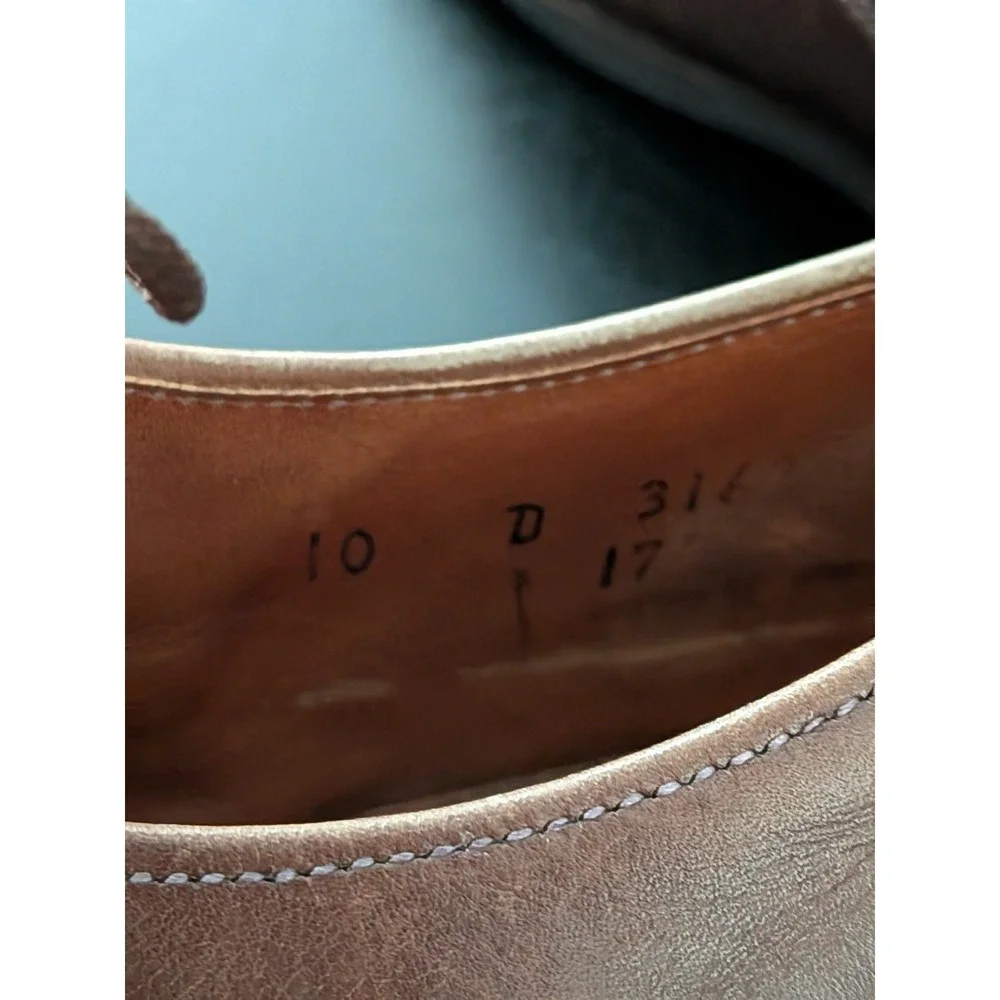 Allen Edmonds Montgomery Leather Dress Shoes Men's Walnut Brown‎ Lace Up Size 10